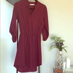 Maroon dress from Houston boutique